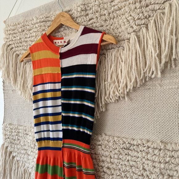 Marni Striped Midi Dress - Picture 2 of 9